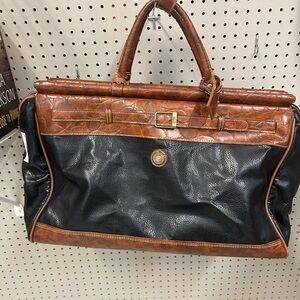 Capezio Black and Brown leather satchel over night bag